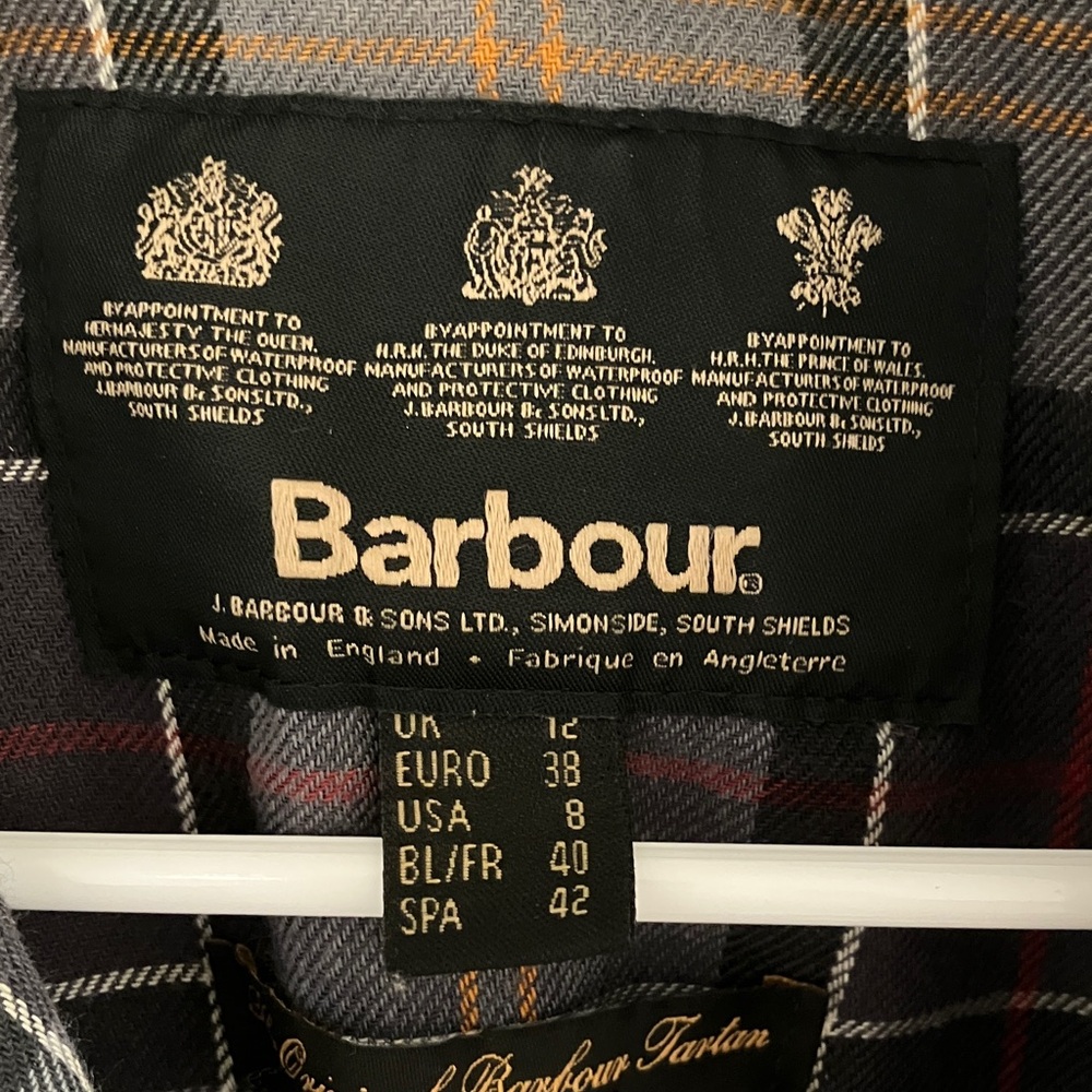Barbour Black Waxed Beadnell Jacket with Detachable Hood - Picture 2 of 8
